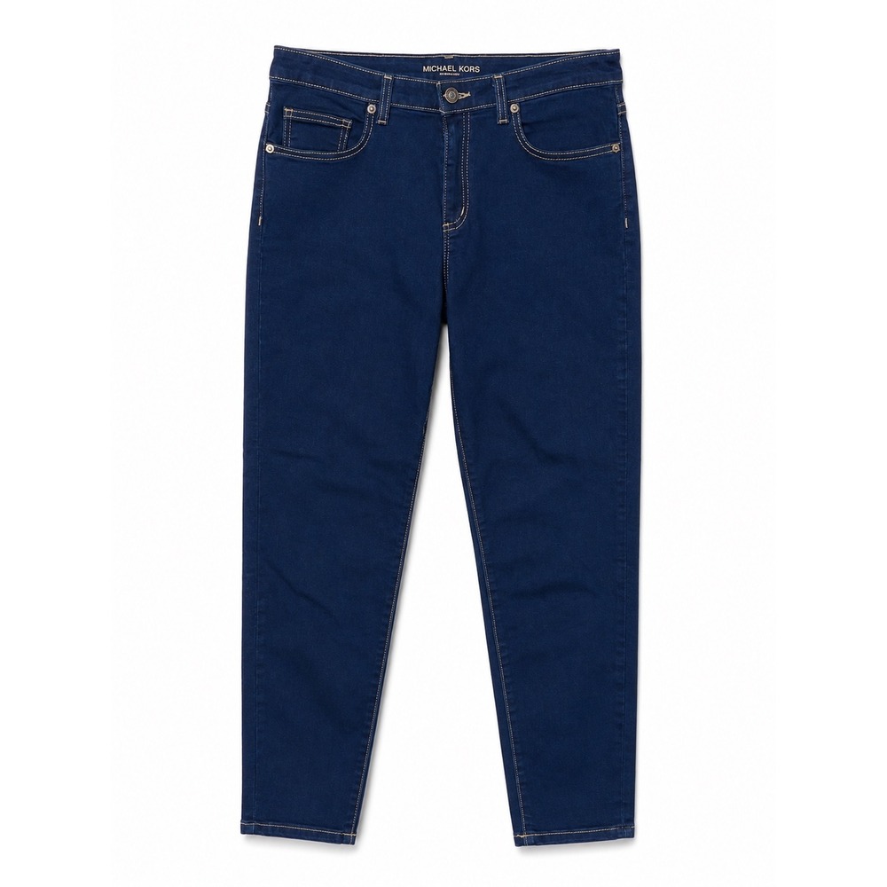 Michael Kors Chic Minimalist Fall Izzy Skinny Jeans Womens Indigo Stretch 12